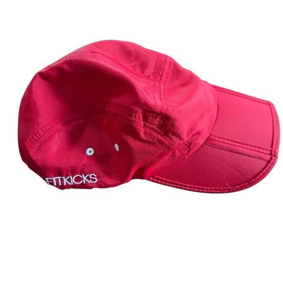 FitKicks Foldable Cap Hat Red One Size Unisex - Picture 3 of 6
